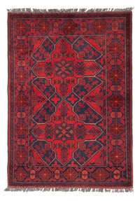 Afghaans tapijt - Kunduz - 125 x 78 cm - donkerrood