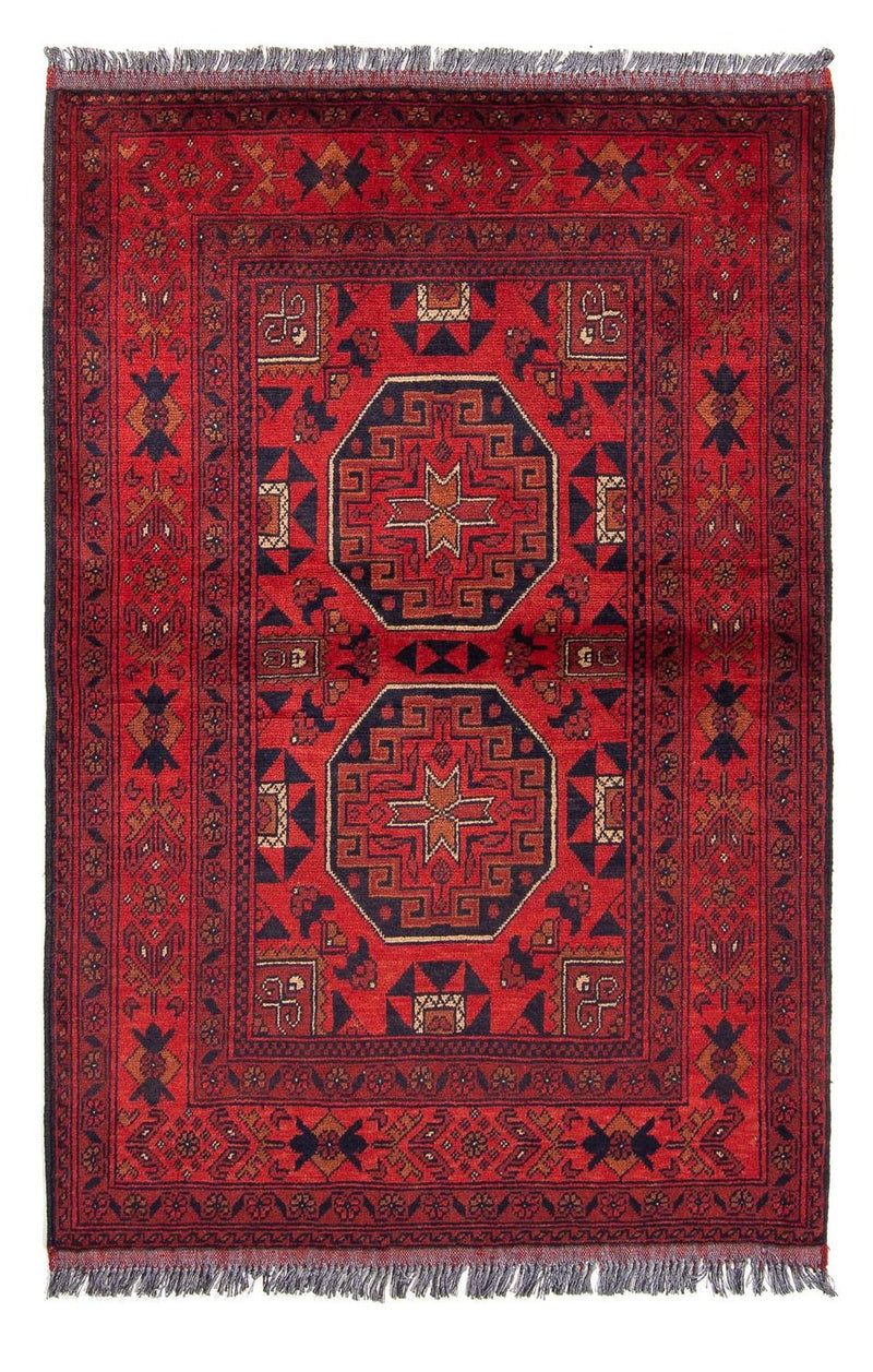 Afghaans tapijt - Kunduz - 146 x 102 cm - donkerrood