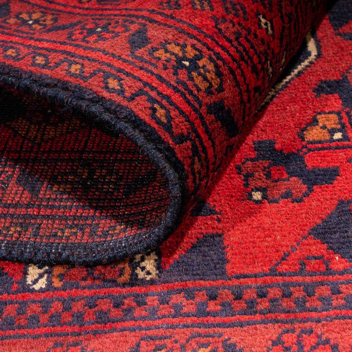 Afghaans tapijt - Kunduz - 146 x 102 cm - donkerrood