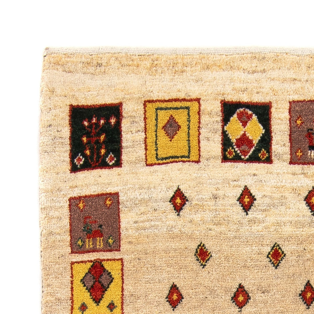 Gabbeh Tapijt - Loribaft Perzisch - 150 x 106 cm - beige