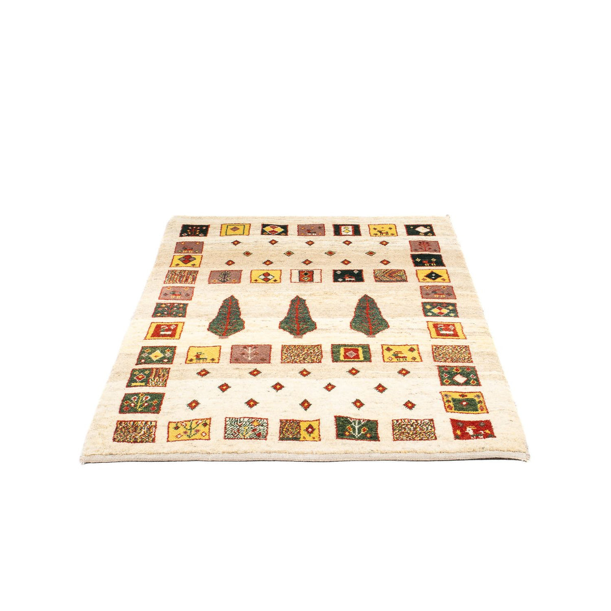 Gabbeh Tapijt - Loribaft Perzisch - 150 x 106 cm - beige