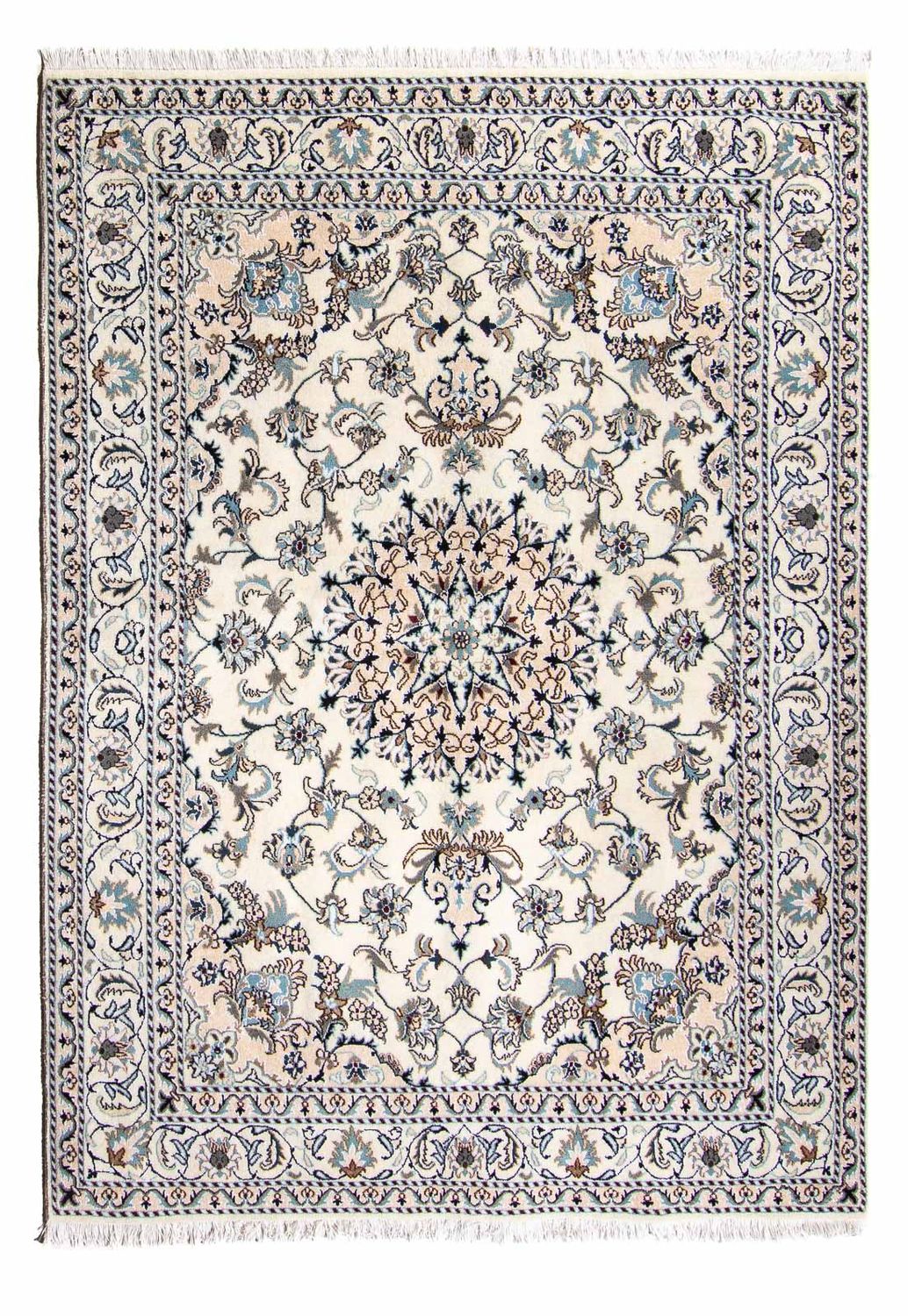 Perzisch tapijt - Nain - 229 x 167 cm - beige