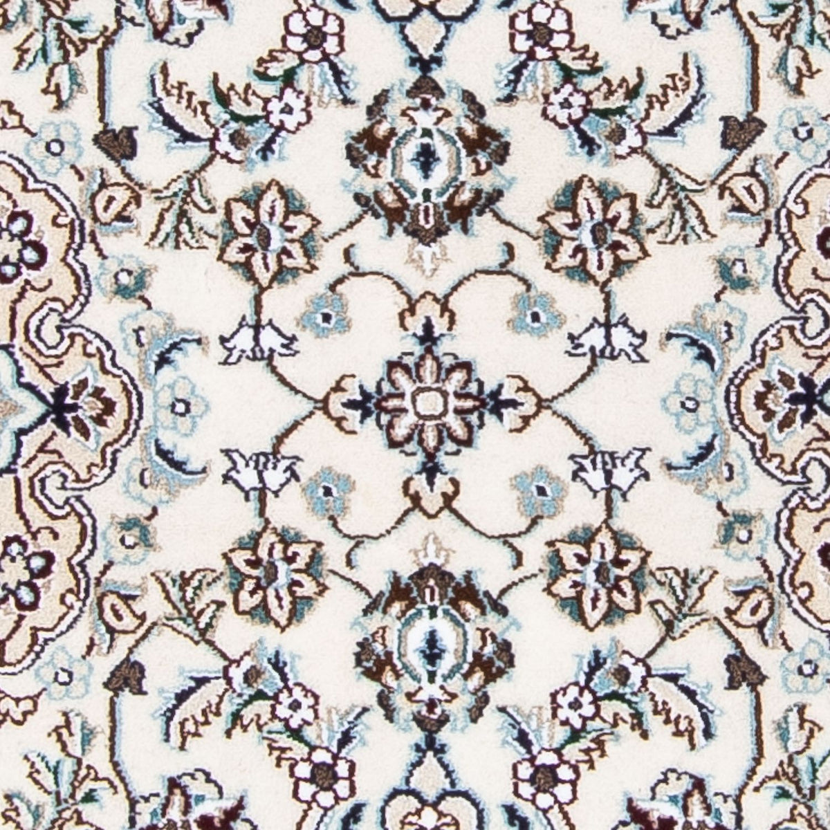 Loper Perzisch tapijt - Nain - Koninklijk - 196 x 63 cm - beige