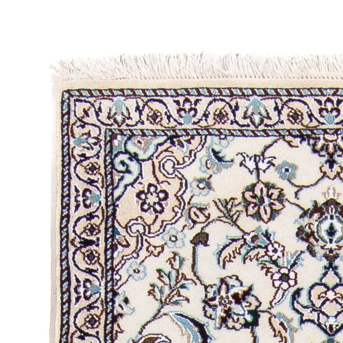 Loper Perzisch tapijt - Nain - Koninklijk - 196 x 63 cm - beige