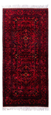 Afghaans tapijt - Kunduz - 203 x 102 cm - donkerrood
