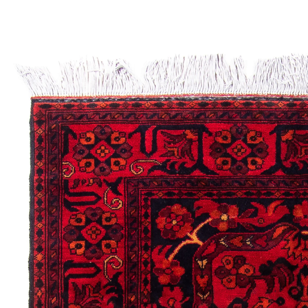 Afghaans tapijt - Kunduz - 203 x 102 cm - donkerrood