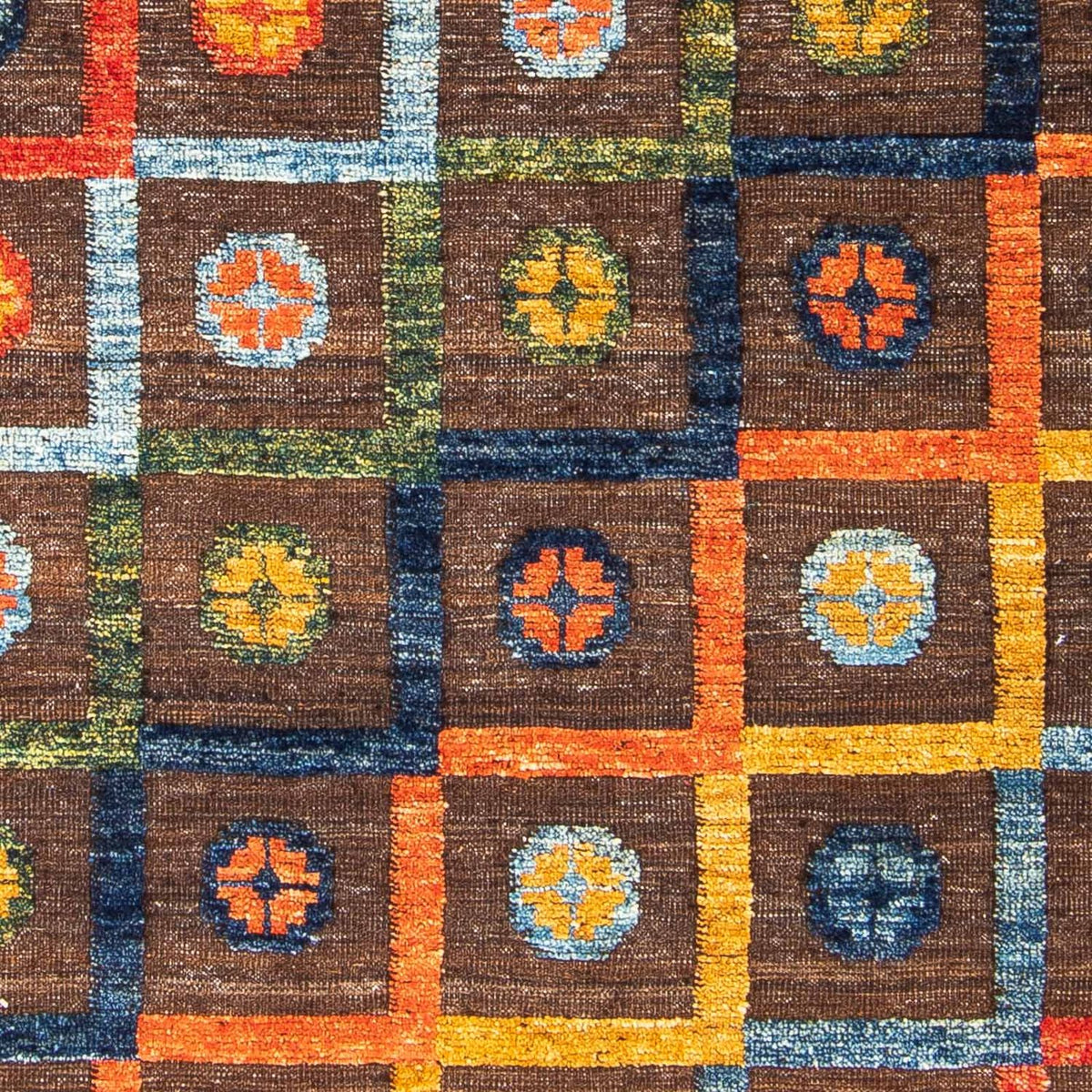 Kelim tapijt - Splash - 191 x 128 cm - bruin