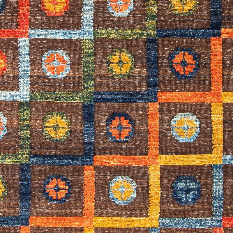 Kelim tapijt - Splash - 191 x 128 cm - bruin