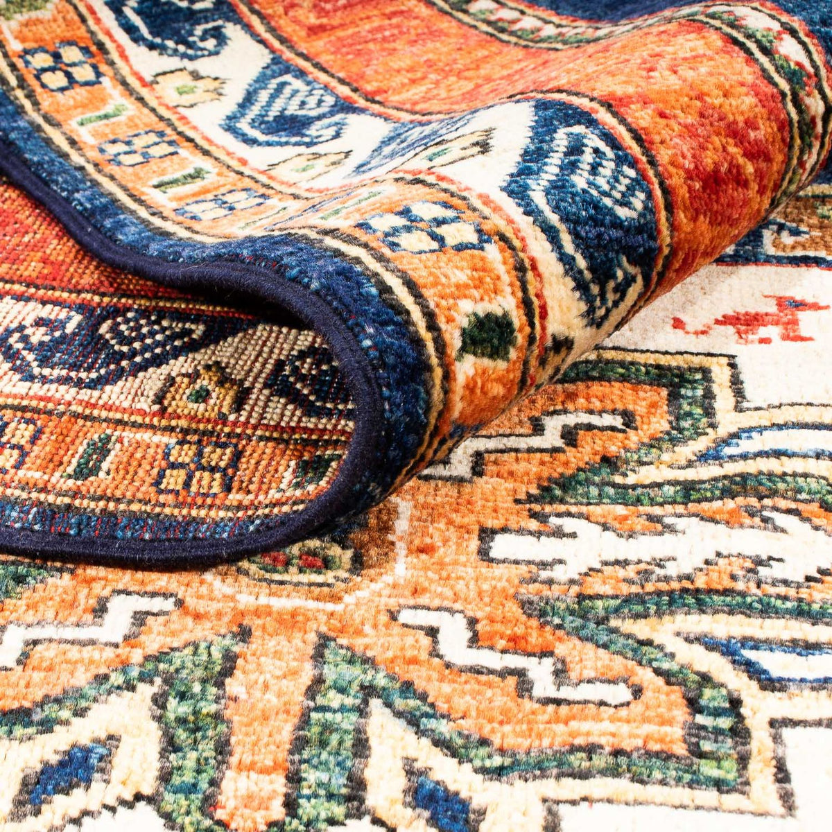 Afghaans tapijt - 185 x 122 cm - donkerblauw