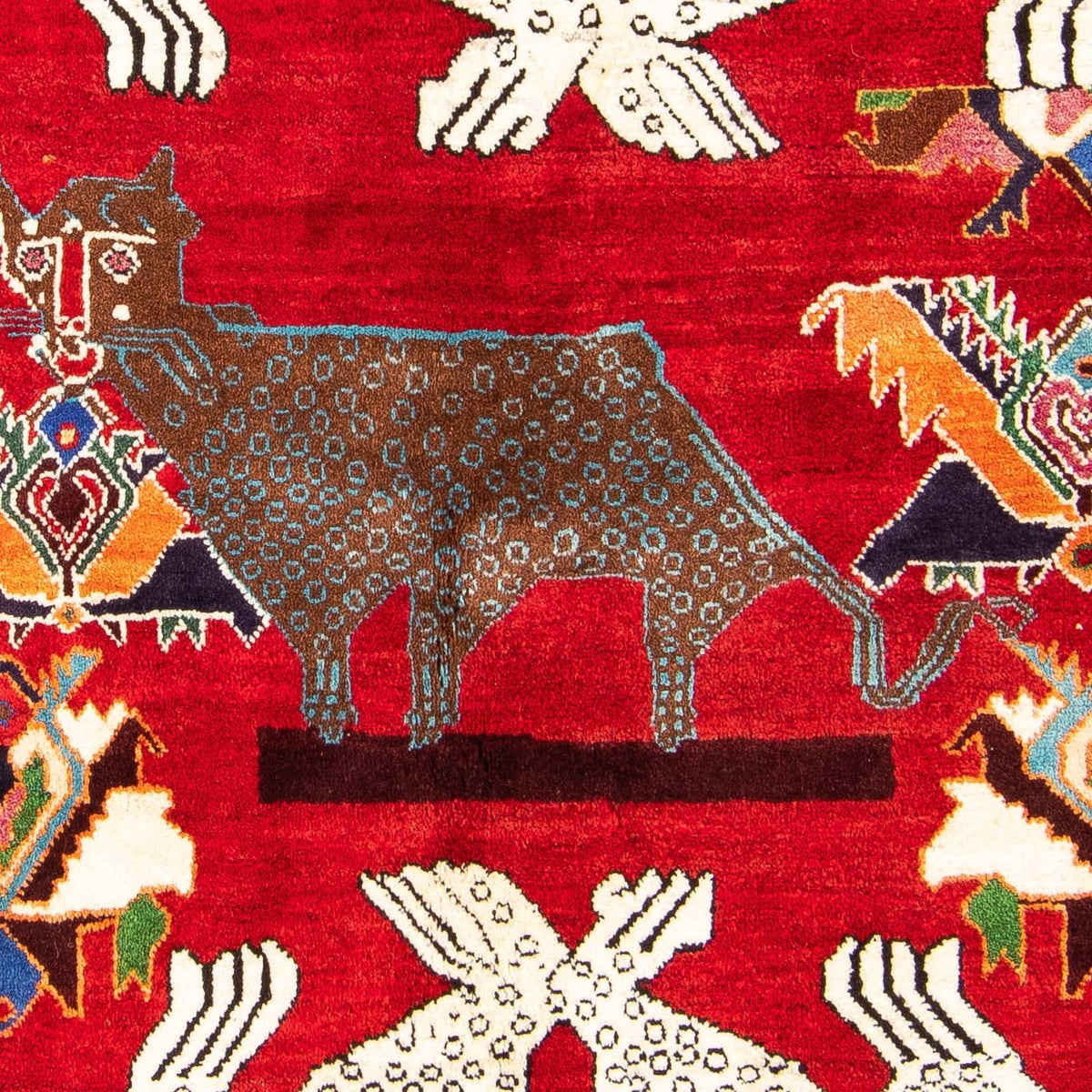 Perzisch Tapijt - Nomadisch - 204 x 135 cm - donkerrood