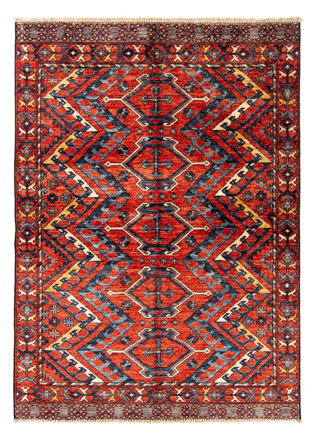 Afghaans tapijt - 182 x 118 cm - veelkleurig