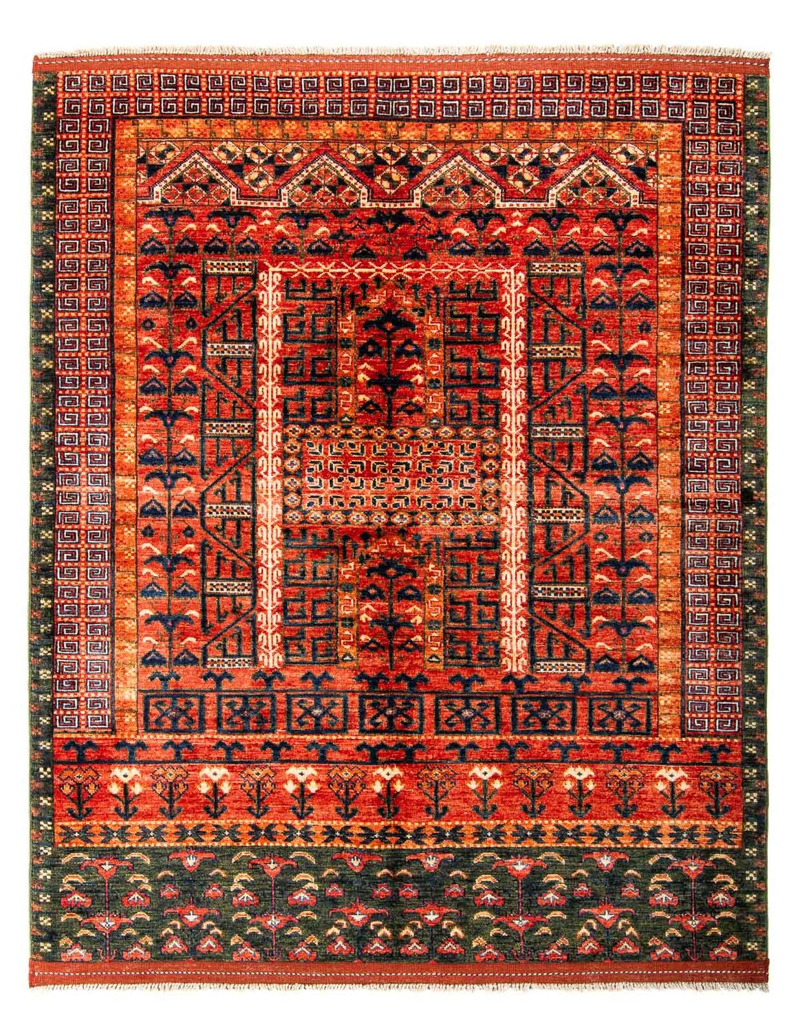 Afghaans tapijt - 196 x 158 cm - rood