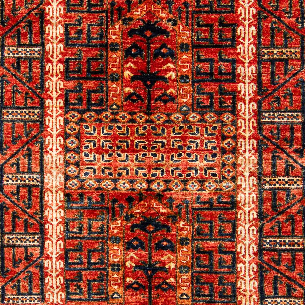 Afghaans tapijt - 196 x 158 cm - rood