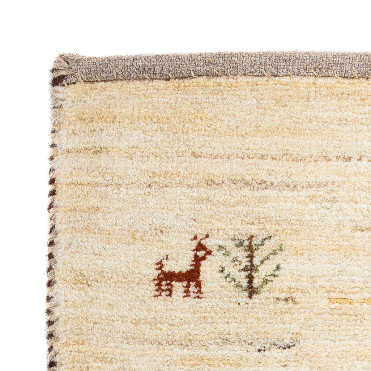 Gabbeh Tapijt - Loribaft Perzisch - 60 x 40 cm - beige