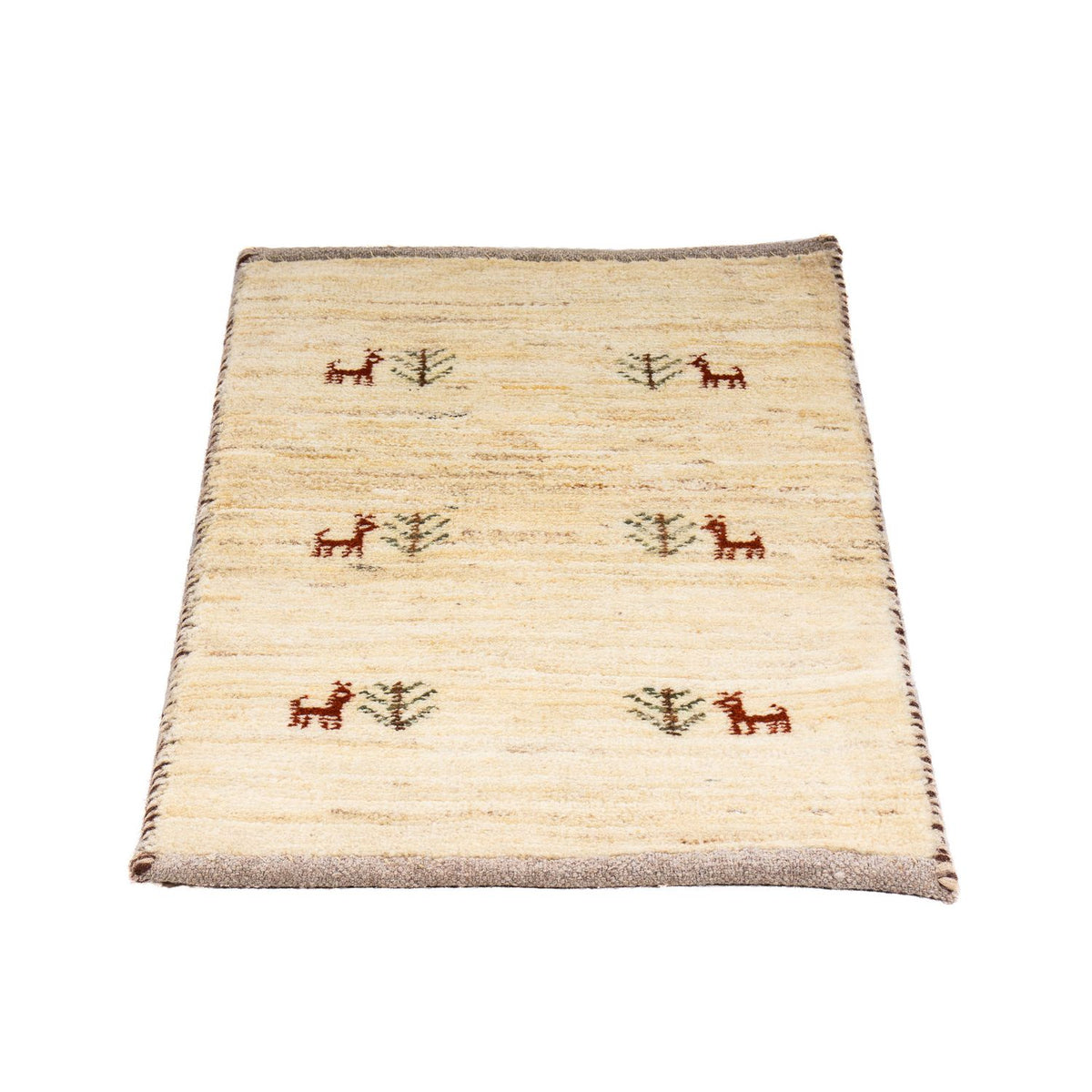 Gabbeh Tapijt - Loribaft Perzisch - 60 x 40 cm - beige