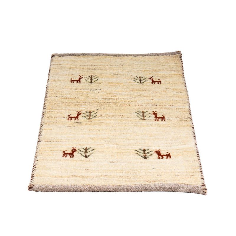 Gabbeh Tapijt - Loribaft Perzisch - 60 x 40 cm - beige