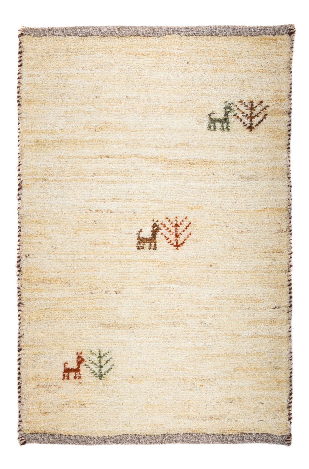 Gabbeh Tapijt - Loribaft Perzisch - 60 x 40 cm - beige