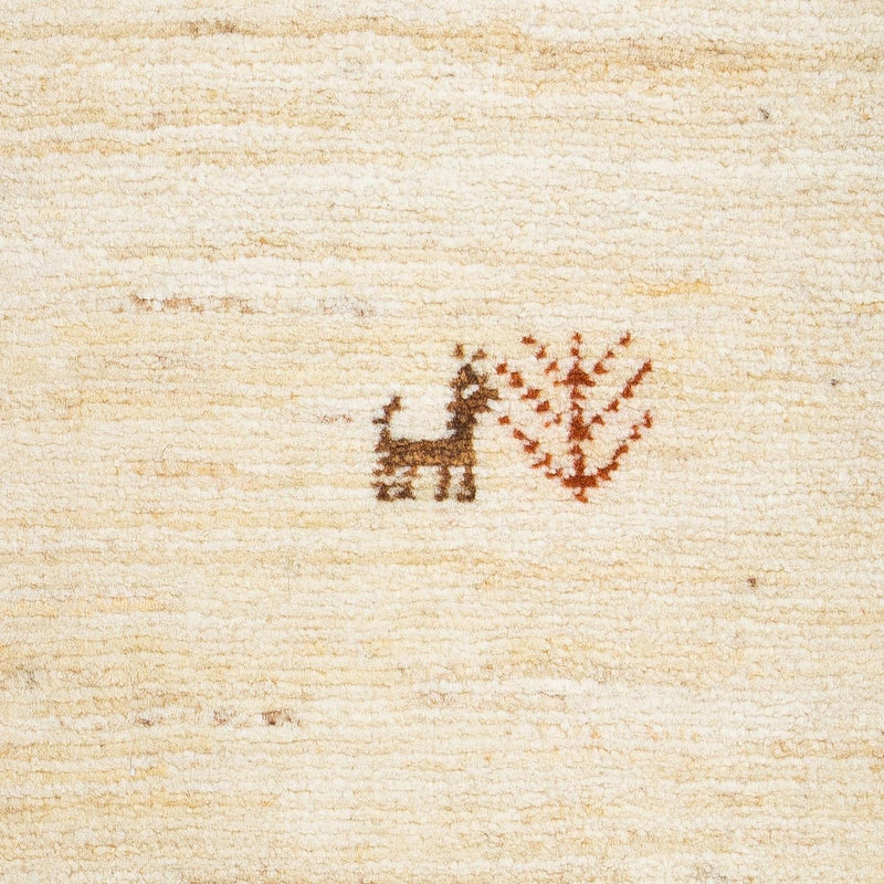 Gabbeh Tapijt - Loribaft Perzisch - 60 x 40 cm - beige