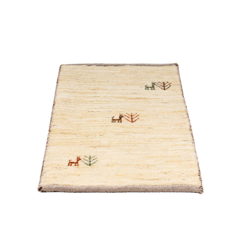 Gabbeh Tapijt - Loribaft Perzisch - 60 x 40 cm - beige