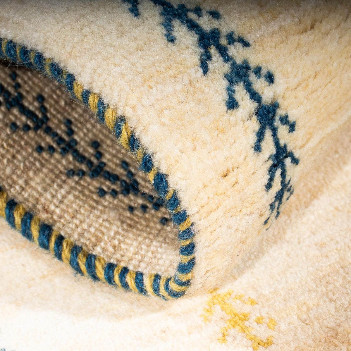 Gabbeh Tapijt - Loribaft Perzisch - 87 x 51 cm - beige