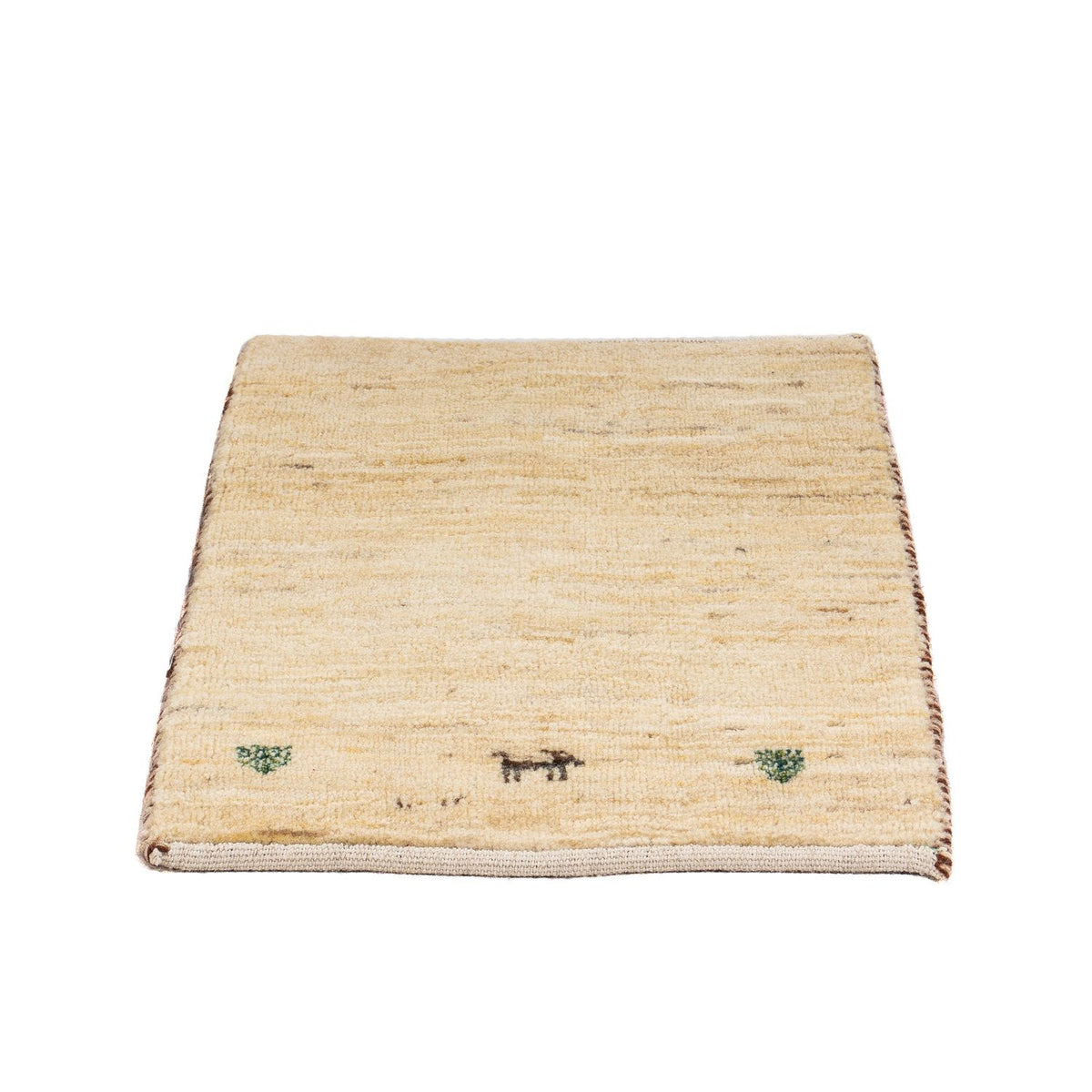 Gabbeh Tapijt - Loribaft Perzisch vierkant  - 45 x 40 cm - beige