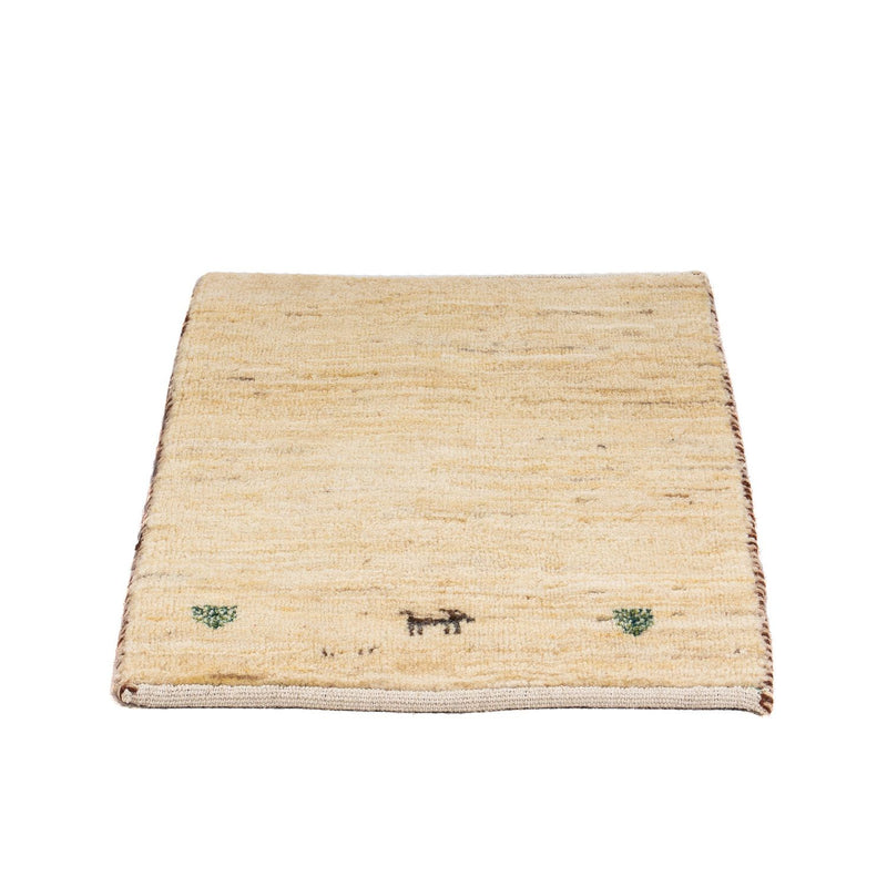 Gabbeh Tapijt - Loribaft Perzisch vierkant  - 45 x 40 cm - beige