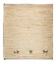 Gabbeh Tapijt - Loribaft Perzisch vierkant  - 45 x 40 cm - beige