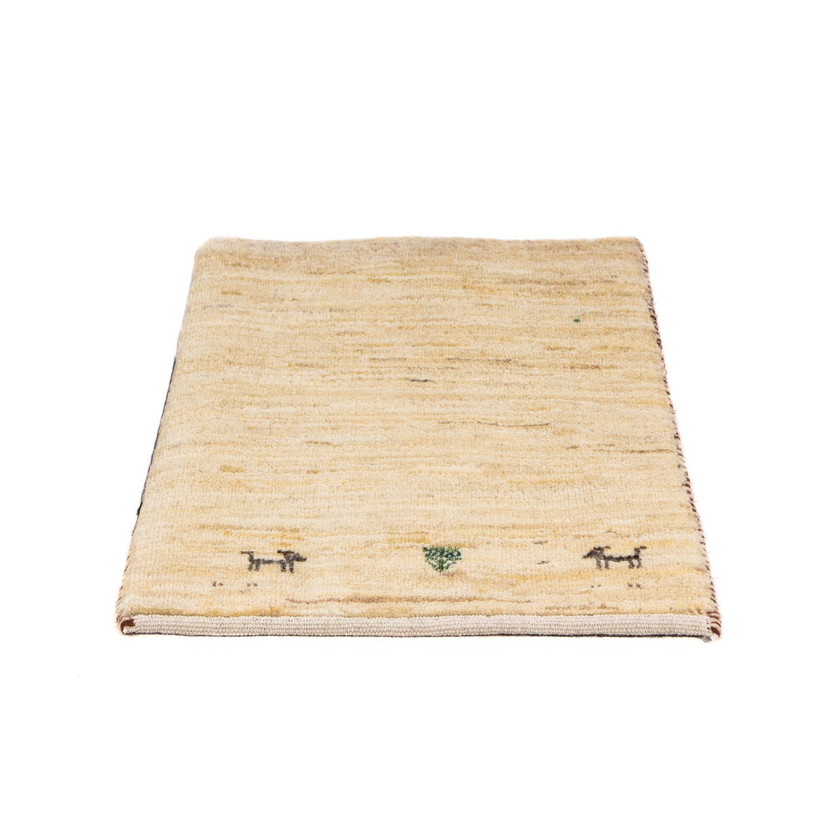 Gabbeh Tapijt - Loribaft Perzisch vierkant  - 45 x 40 cm - beige