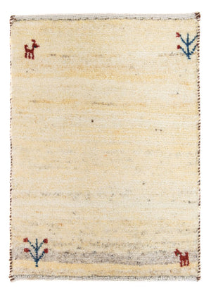 Gabbeh Tapijt - Loribaft Perzisch - 60 x 40 cm - beige