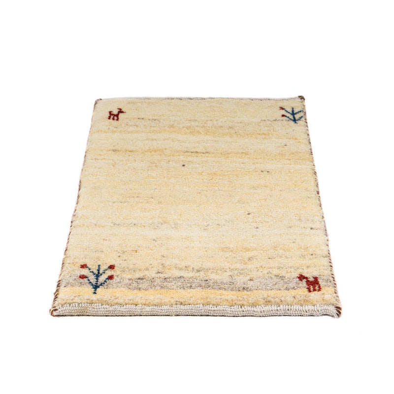 Gabbeh Tapijt - Loribaft Perzisch - 60 x 40 cm - beige