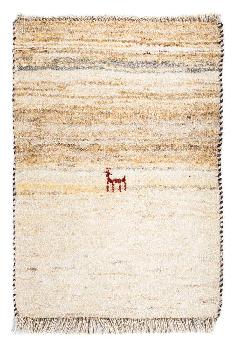 Gabbeh tapijt - Perzisch - 60 x 40 cm - beige