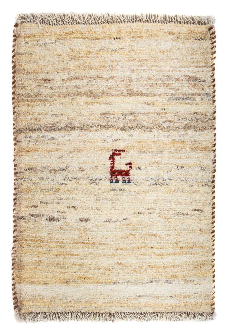 Gabbeh tapijt - Perzisch - 60 x 40 cm - beige