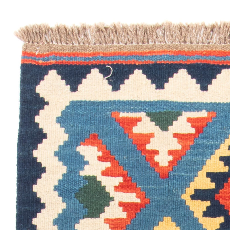 Loper Kelim tapijt - Oosters - 204 x 62 cm - blauw