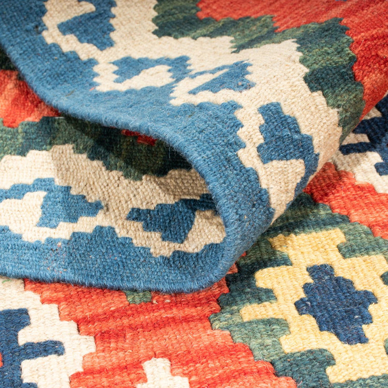 Loper Kelim tapijt - Oosters - 206 x 60 cm - donkerrood