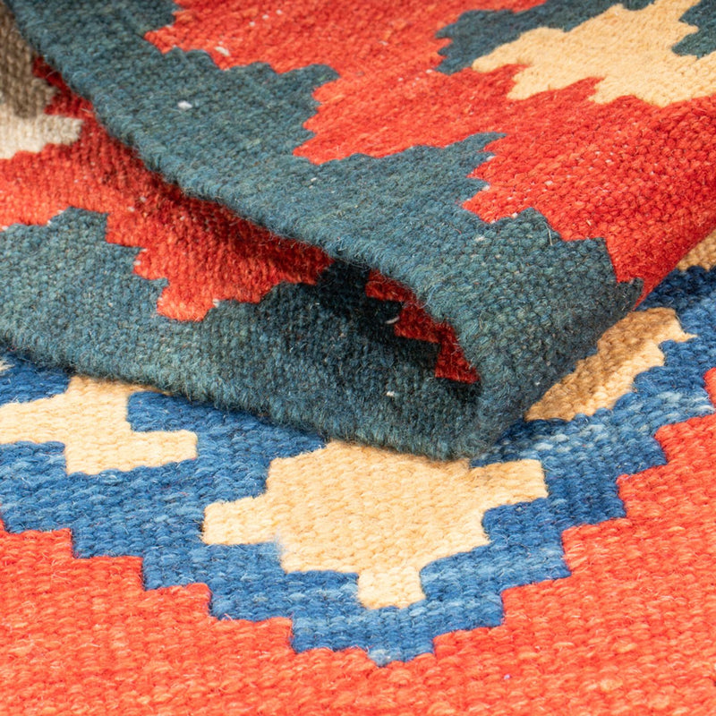 Loper Kelim tapijt - Oosters - 207 x 62 cm - donkerrood