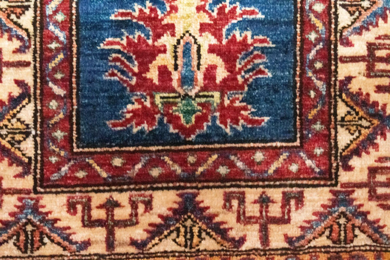 Ziegler Tapijt - Kazak - 97 x 61 cm - blauw