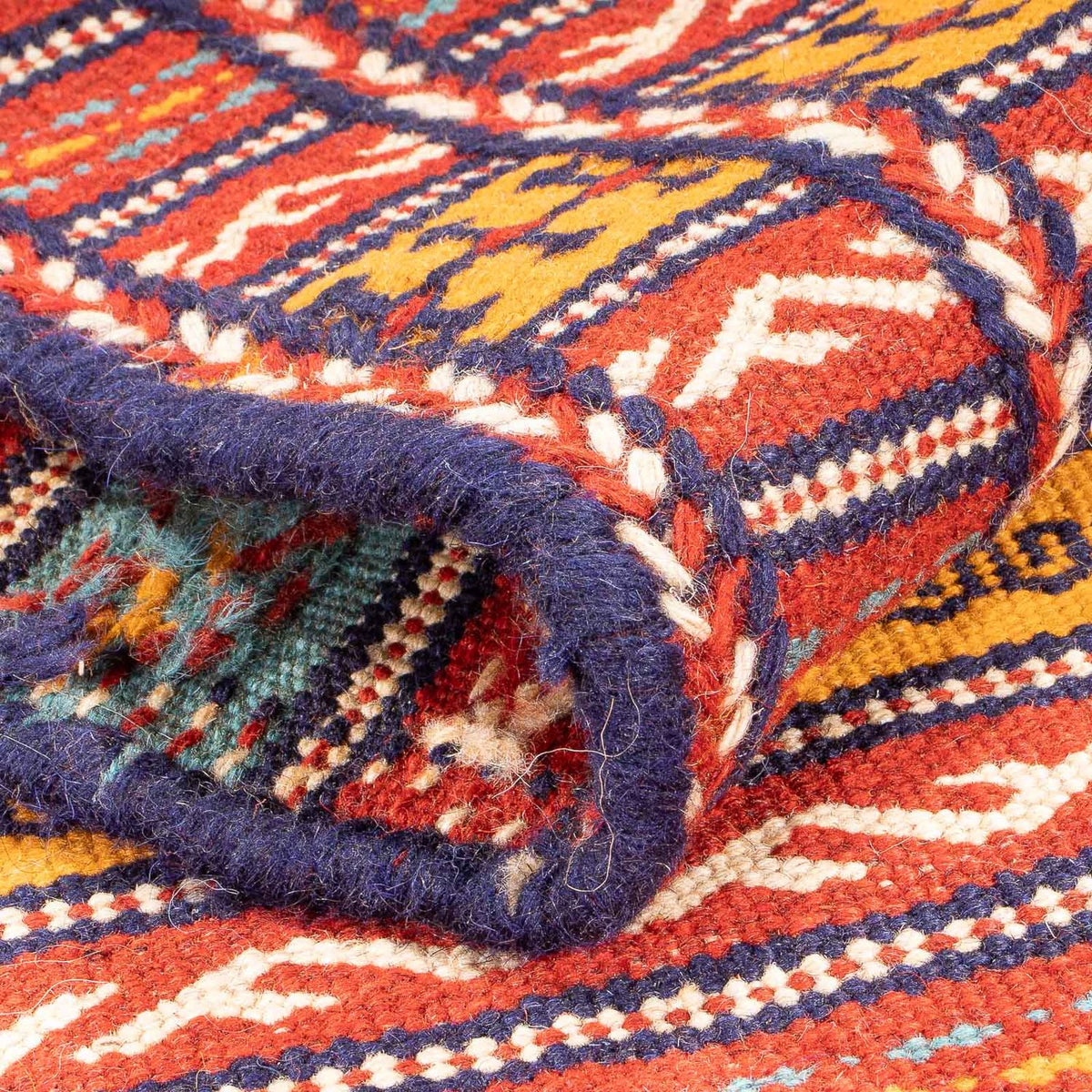 Loper Kelim tapijt - Oosters - 200 x 70 cm - veelkleurig