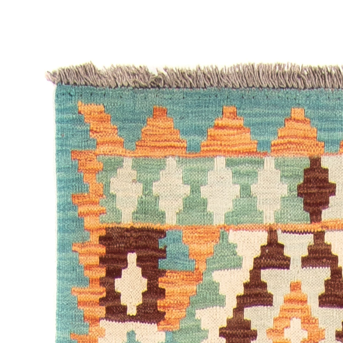 Loper Kelim tapijt - Splash - 304 x 75 cm - veelkleurig