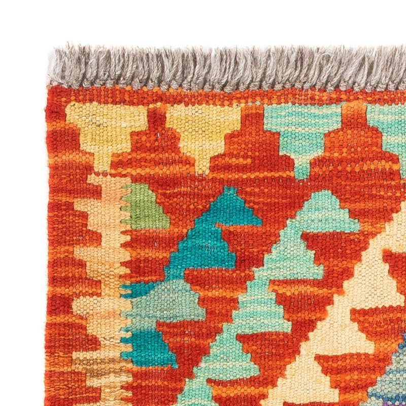 Kelim tapijt - Splash vierkant  - 52 x 50 cm - veelkleurig