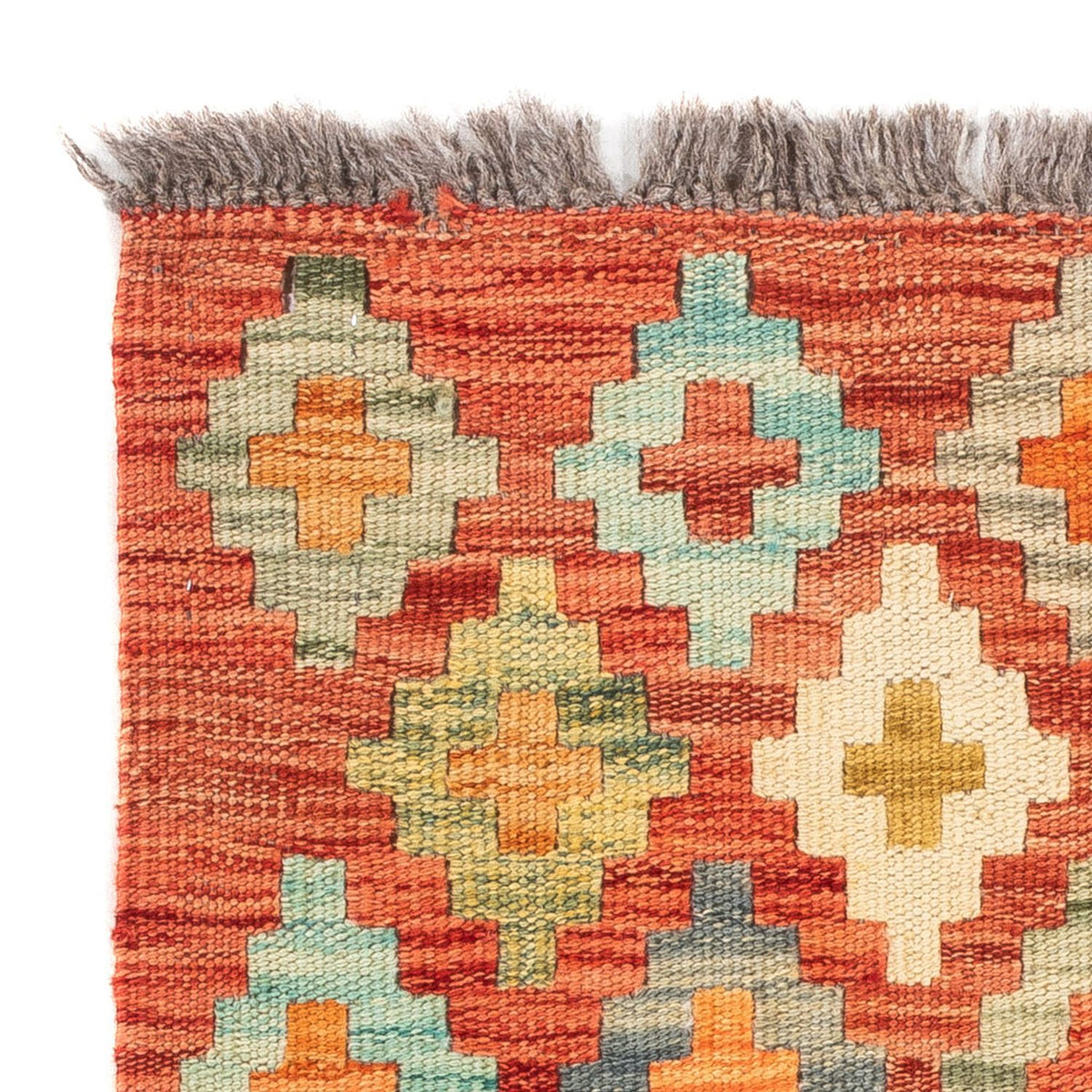 Kelim tapijt - Splash vierkant  - 52 x 50 cm - veelkleurig