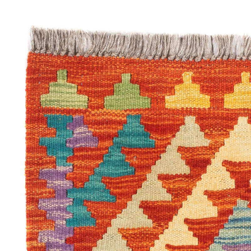 Kelim tapijt - Splash vierkant  - 52 x 50 cm - veelkleurig