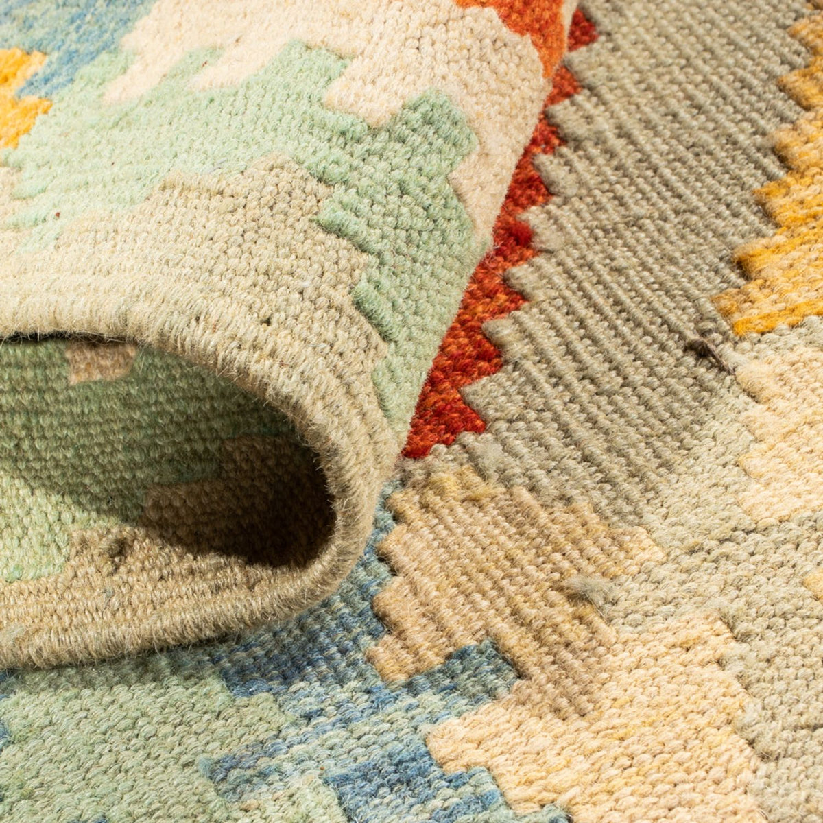 Kelim tapijt - Splash - 89 x 63 cm - veelkleurig