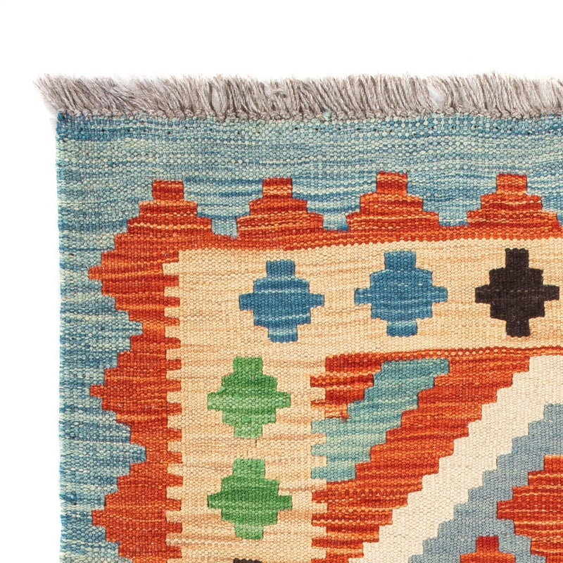 Kelim tapijt - Splash - 89 x 63 cm - veelkleurig