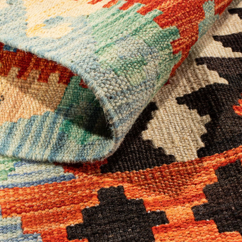 Kelim tapijt - Splash - 89 x 63 cm - veelkleurig