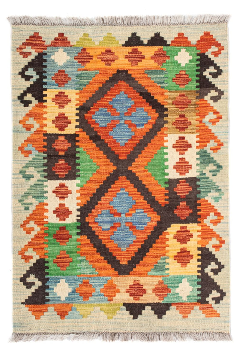 Kelim tapijt - Splash - 89 x 63 cm - veelkleurig