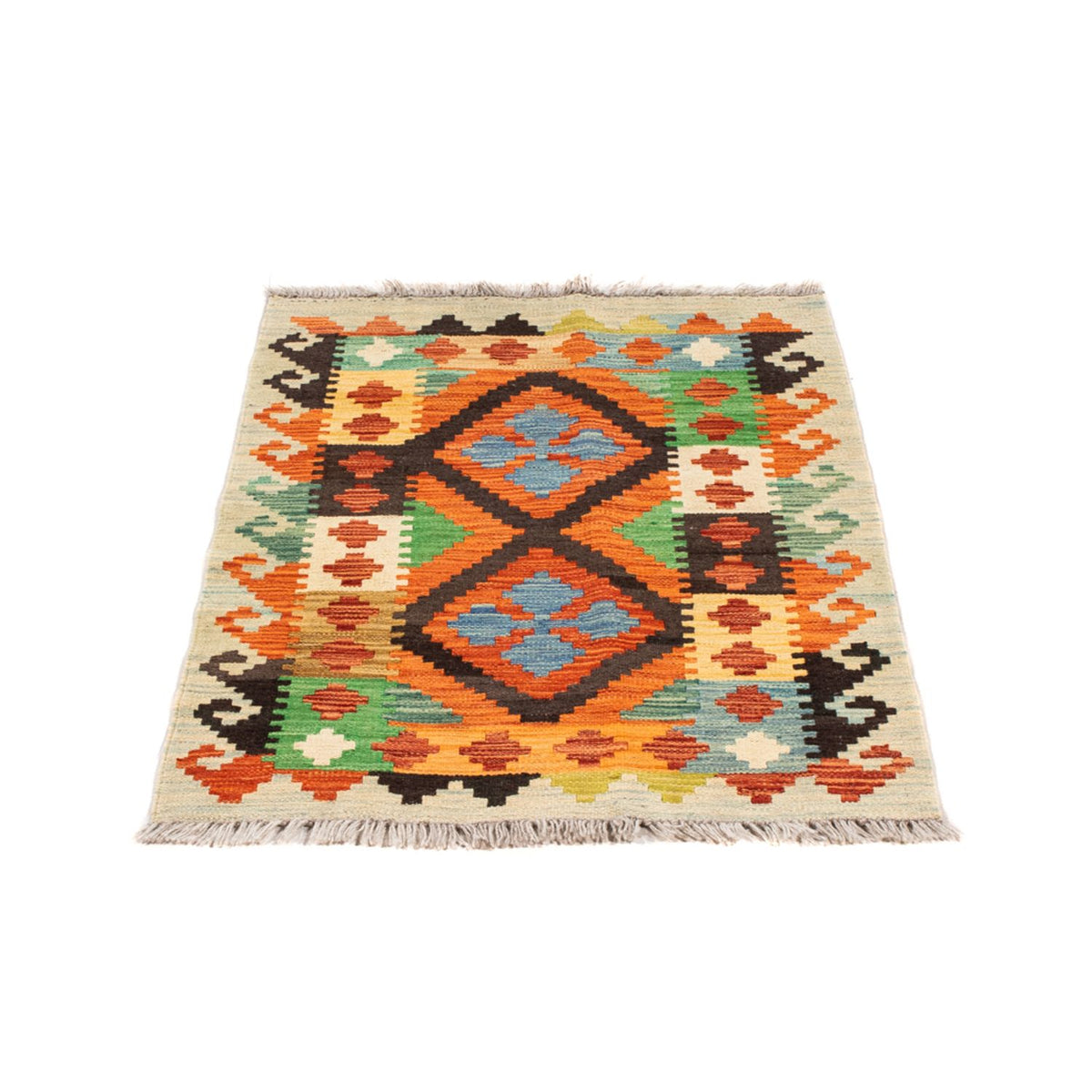 Kelim tapijt - Splash - 89 x 63 cm - veelkleurig