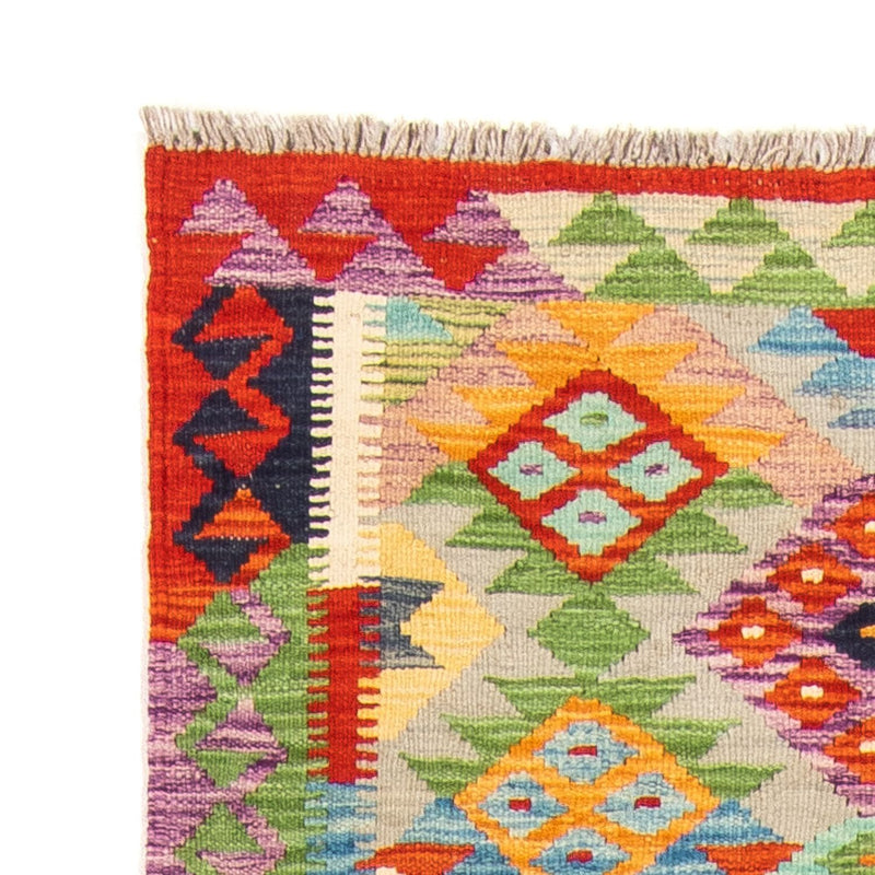 Loper Kelim tapijt - Splash - 195 x 75 cm - veelkleurig