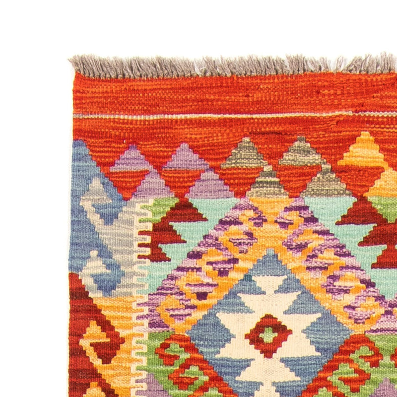 Loper Kelim tapijt - Splash - 204 x 79 cm - veelkleurig