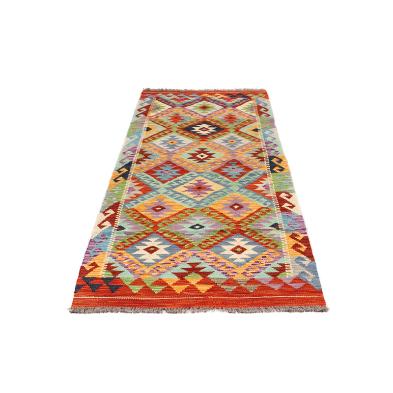 Loper Kelim tapijt - Splash - 204 x 79 cm - veelkleurig