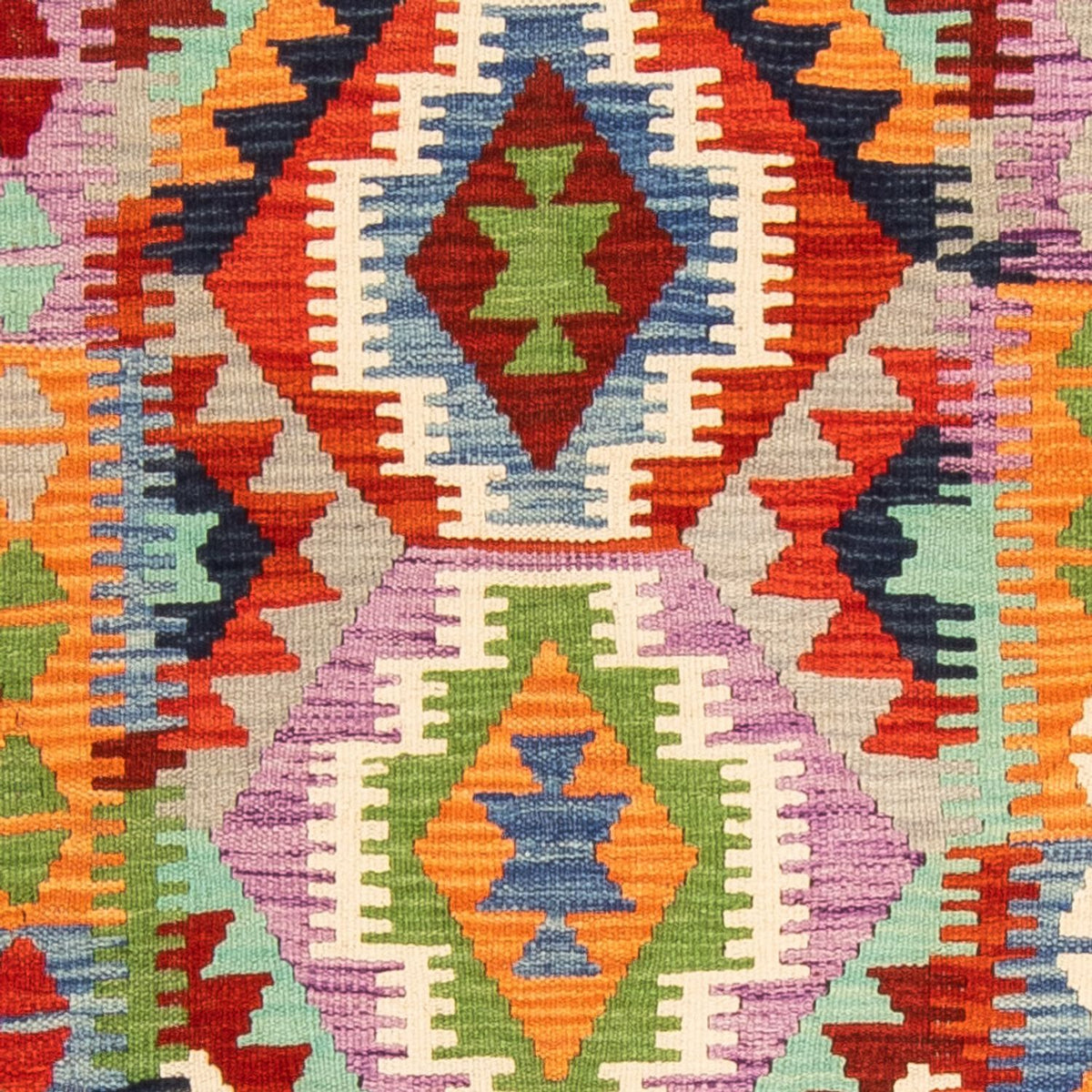 Loper Kelim tapijt - Splash - 208 x 86 cm - veelkleurig